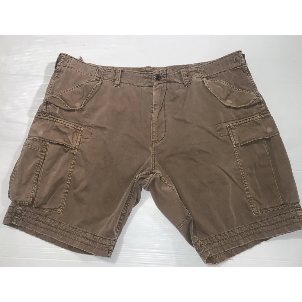 Polo Ralph Lauren Cargo Shorts Mens 46 Brown Utility Vintage Y2K Grunge Cotton